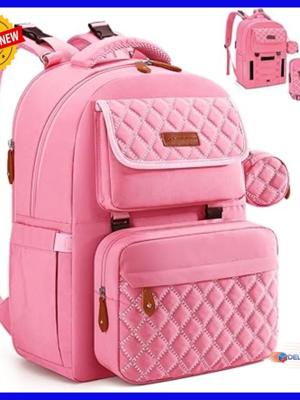 Large Expandable Diaper Backpack 29L-45L with Removable Bottle Bag USB Port - Picture 1 of 6